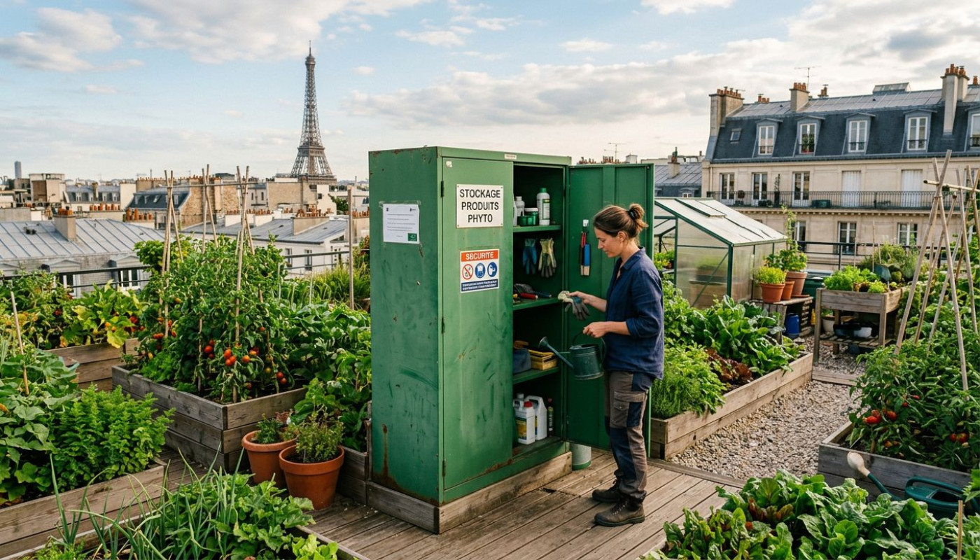 Armoire phytosanitaire : le maillon discret de l’agriculture urbaine à Paris